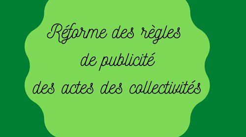 Réforme des règles de publicité